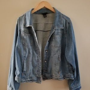 Plus size denim jacket